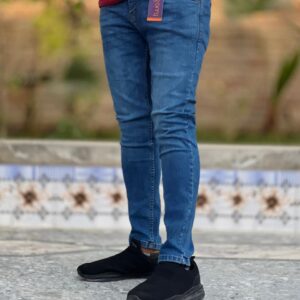 Men's Dark Blue Slim Fit Stretch Jeans
